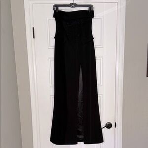 Meshki Black Tuxedo Dress with slit